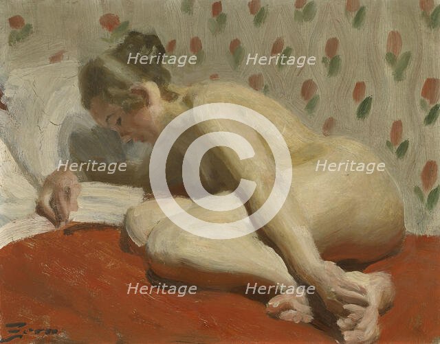 Study of a Nude, from 1891 until 1892. Creator: Anders Leonard Zorn.