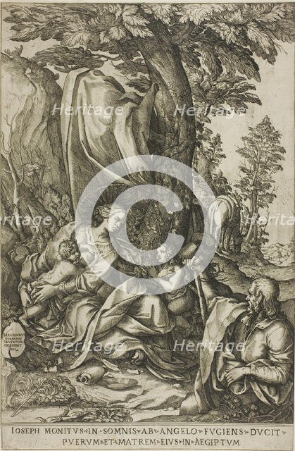 Rest on the Flight into Egypt, 1583. Creator: Bernardino Passeri.