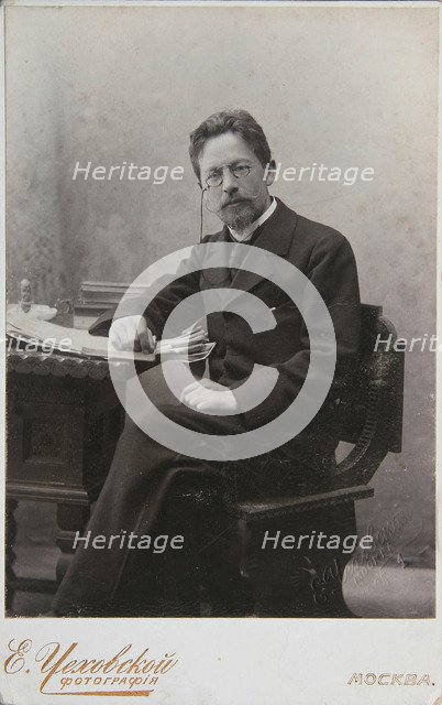 Portrait of the Author Anton Chekhov (1860–1904), 1905.