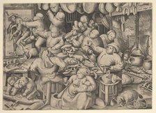 The Fat Kitchen, 1563. Creator: Pieter van der Heyden.