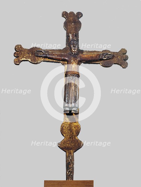 Christ in Majesty from Organyà, in polychromed wood.