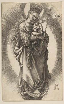 Virgin on the Crescent with Scepter and Starry Crown, 1516. Creator: Albrecht Durer.