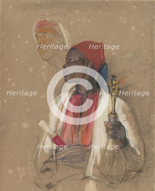 Study for "The Pipe Bearer", 1841-51. Creator: John Frederick Lewis.
