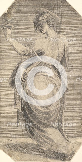 St John in profile facing left, from 'Christ and the Apostles', ca. 1548-50. Creator: Andrea Schiavone.