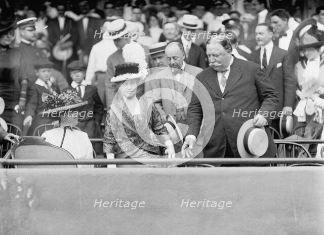Baseball, Professional - Mrs. Knox; Sec. Knox; President Taft, 1912. Creator: Harris & Ewing.