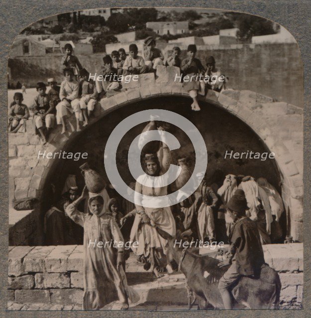 'The Fountain of the Virgin, Nazareth', c1900. Artist: Unknown.