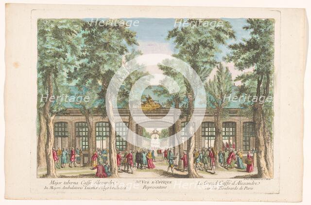 View of the Grand Cafe Royal d'Alexandre on Boulevard du Temple in Paris, 1745-1775. Creator: Anon.
