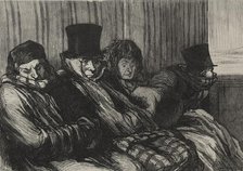 Les chemins de fer: train de plaisir: dix degrés dennue et de mauvaise humeur. Creator: Honoré Daumier (French, 1808-1879).