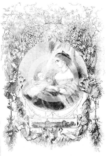 Her Imperial Majesty the Empress of the French, and the Imperial Infant, 1856.  Creator: Smyth.