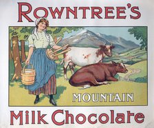 Box top for Rowntree's Mountain Milk Chocolate, 1910s. Artist: Unknown