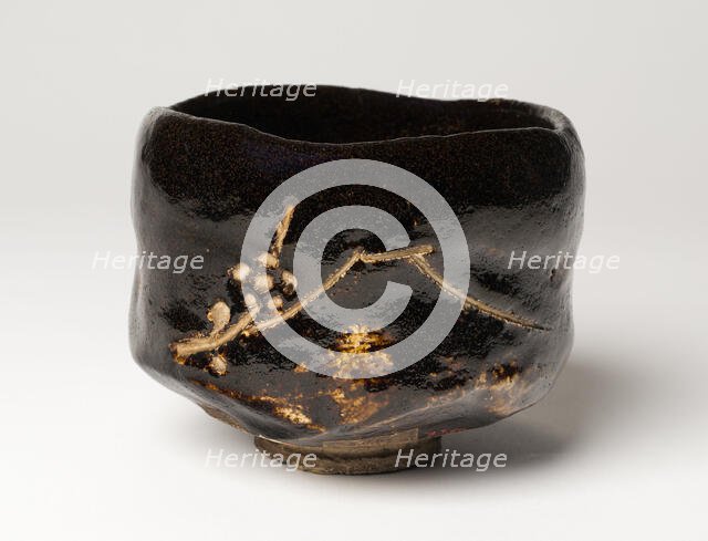 Raku-Ware Teabowl with Image of Mt. Fuji, 1756-1834. Creator: Unknown.