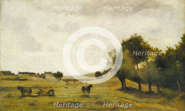 View near Epernon, 1850/1860. Creator: Jean-Baptiste-Camille Corot.