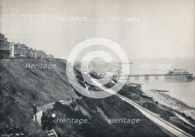 'Folkestone - View Showing the Lees and the Pier', 1895. Artist: Unknown.