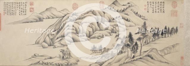 River and Mountains on a Clear Autumn Day, c. 1624-1627. Creator: Dong Qichang (Chinese, 1555-1636).