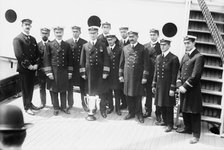 Capt. Rostron & under officers of CARPATHIA [ship], 1912. Creator: Bain News Service.
