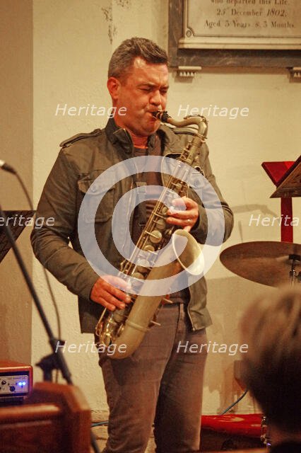 Brandon Allen, Brandon Allen Turrentine Project, St Andrews Church, Hove, East Sussex, May 2023. Creator: Brian O'Connor.
