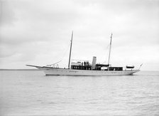 The steam yacht 'Cecilia', 1912. Creator: Kirk & Sons of Cowes.