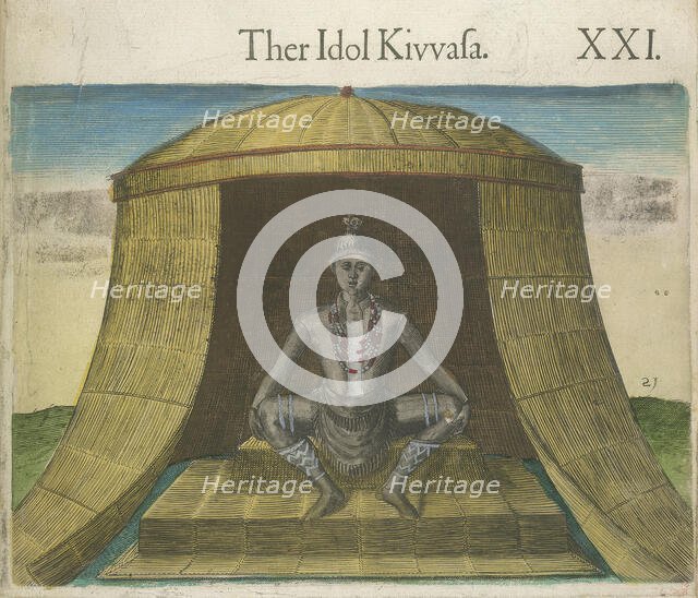 Ther Idol Kivvasa, (Kiwasa) 1618. Creator: Theodor de Bry.