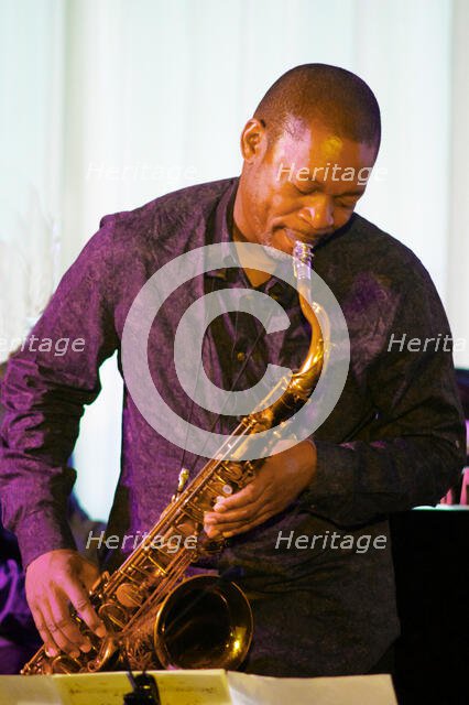 Ravi Coltrane, Ravi Coltrane Quintet, Watermill Jazz Club, Dorking, Surrey, May 2018. Creator: Brian O'Connor.