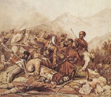 The battle of the Valerik River on July 11, 1840, 1840. Artist: Lermontov, Mikhail Yuryevich (1814-1841)
