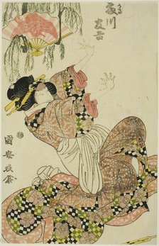 The actor Fujikawa Tomokichi II as Okaru, wife of Kanpei, early 19th century. Creator: Utagawa Kuniyasu.