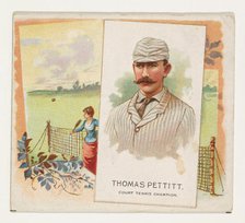 Thomas Pettitt, Court Tennis Champion, from World's Champions, Second Series (N43) for All..., 1888. Creator: Allen & Ginter.