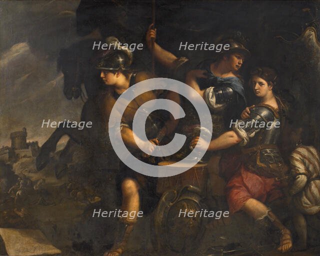 Amazzoni che si preparano alla battaglia (Amazons preparing for battle), c1675-1680. Creator: Nuvolone, Giuseppe (1619-1703).