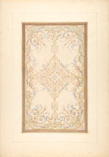 Design for a ceiling, second half 19th century. Creators: Jules-Edmond-Charles Lachaise, Eugène-Pierre Gourdet.