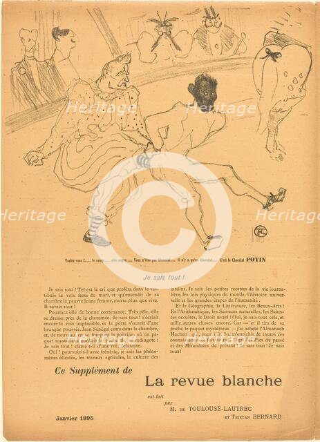 Footit and Chocolat (Footit et Chocolat) [left recto], 1895. Creator: Henri de Toulouse-Lautrec.