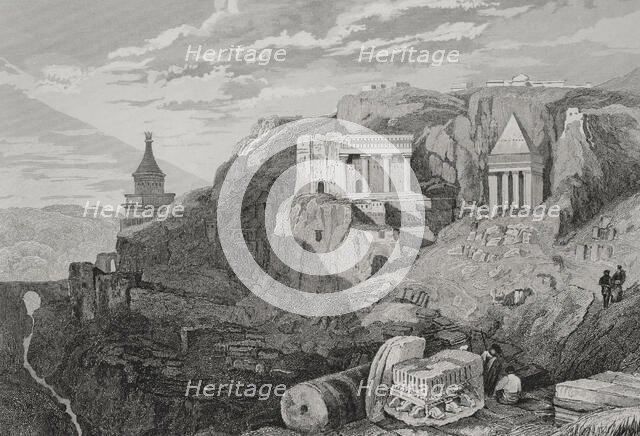 Valley of Josaphat, Jerusalem, 1840. Creator: Aubert.