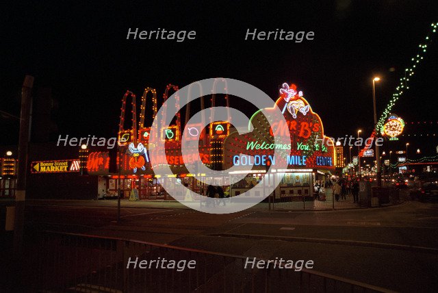 Illuminated amusement arcades, Blackpool, 1999. Artist: P Williams