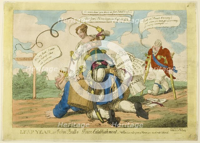 Leap Year, published March 1816. Creator: Charles Williams.