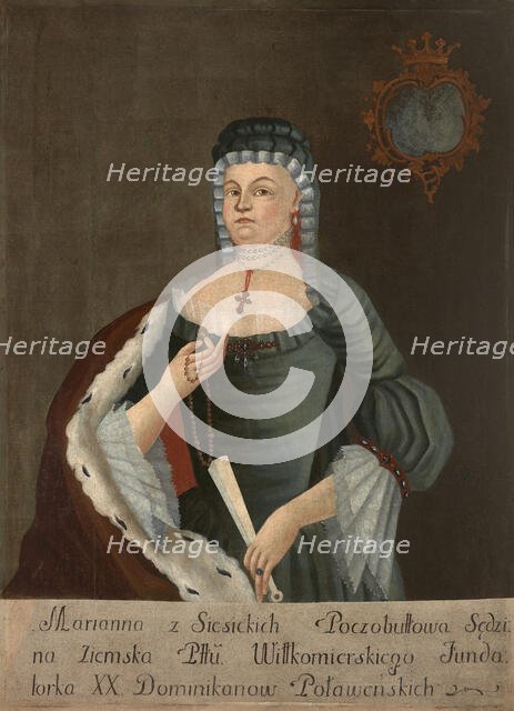 Portrait of Marianna Poczobutt née Siesicka (d. 1674), 4th quarter of 18th century. Creator: Unknown.