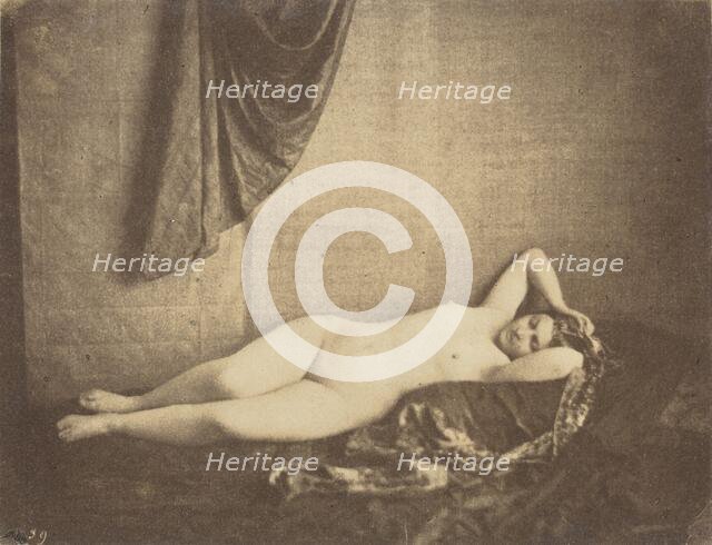 Étude d'après Nature [nude study], 1854. Creator: Julien Vallou de Villeneuve.