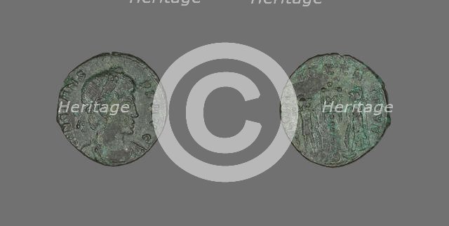 Coin Portraying Emperor Constans, after April 340. Creator: Unknown.