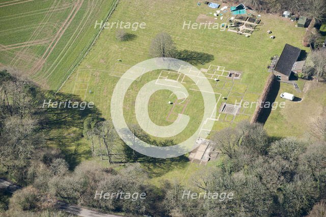 Excavated remains of Rockbourne Roman Villa, West Park, near Fordingbridge, Hampshire, 2016. Creator: Historic England.