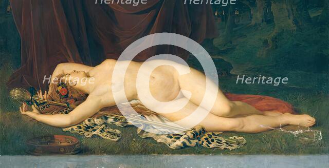 Sleeping Bacchante, 1868. Creator: Eugen Felix.
