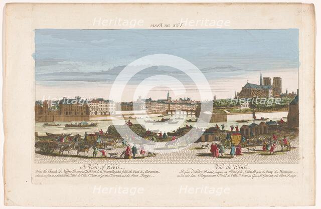 View of the city of Paris seen from the Quai de Miramion, 1749-1799. Creator: Anon.