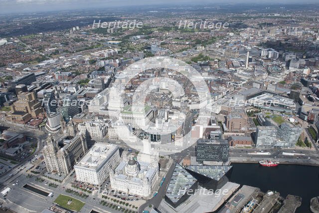 View of Liverpool from the historic waterfront, 2015. Creator: Historic England.