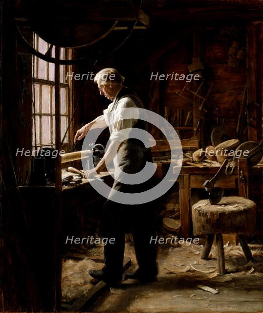 The Blockmaker, late 19th-early 20th century. Creator: Edgar Melville Ward.