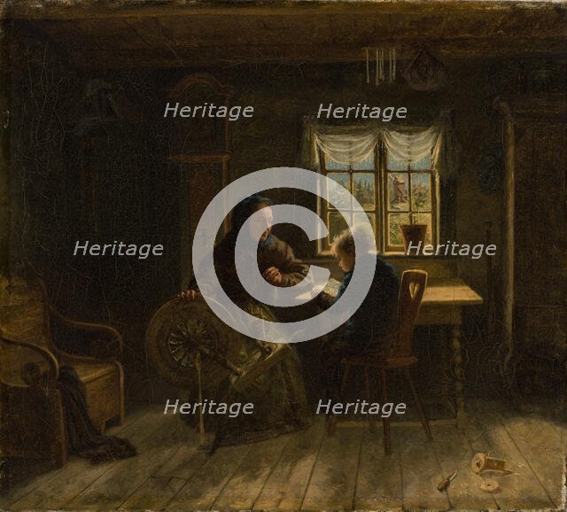 First lesson, 1867. Creator: Karl Emanuel Jansson.