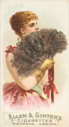 Plate 6, from the Fans of the Period series (N7) for Allen & Ginter Cigarettes Brands, 1889. Creator: Allen & Ginter.
