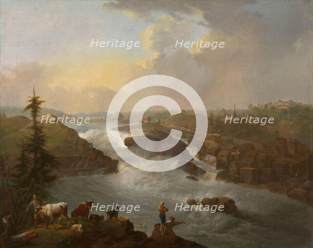 The Waterfall Sarpsfossen, 1795. Creator: Christian August Lorentzen.