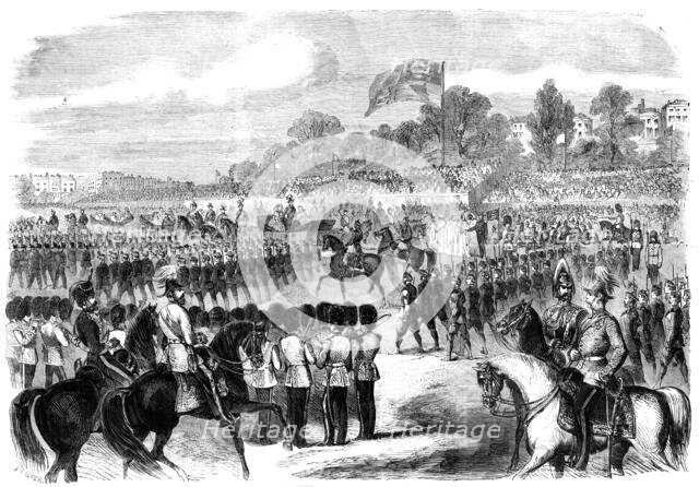 The Volunteer Review in Hyde Park, 1860. Creator: J. Palmer.