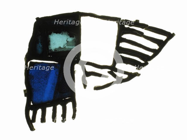 Glass Fragment, British, 15th century. Creator: Unknown.