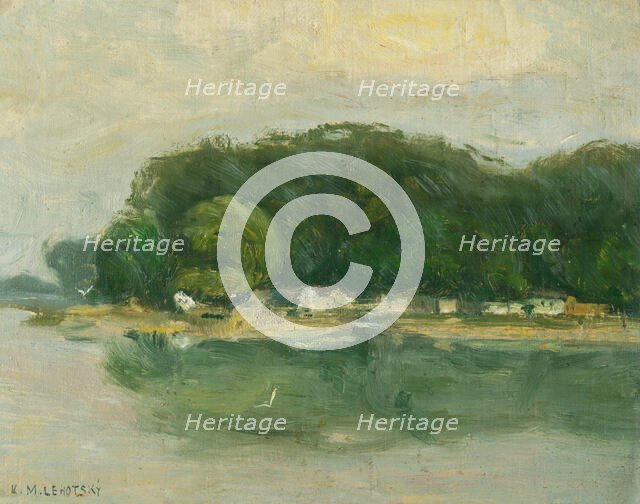 Petrzalka Bank from the Danube, 1900-1910. Creator: Karol Miloslav Lehotský.