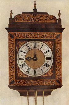 'Thirty-Hour Striking Hanging Clock in Inlaid Marqueterie Case', 1947. Creator: Unknown.