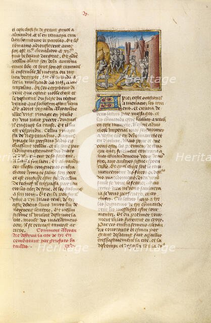 The Destruction of Tyros; Miroir Historial, about 1475. Creator: Unknown.