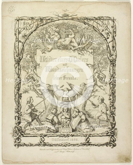 Songs of the Painters with Etchings, 1838. Creator: Rudolf von Normann.