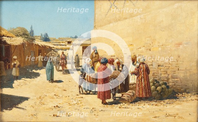 Street sale in Central Asia, 1902. Artist: Sommer, Richard Karl (1866-1939)